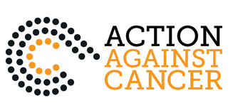 Black and orange dots in swirl, AAC logo